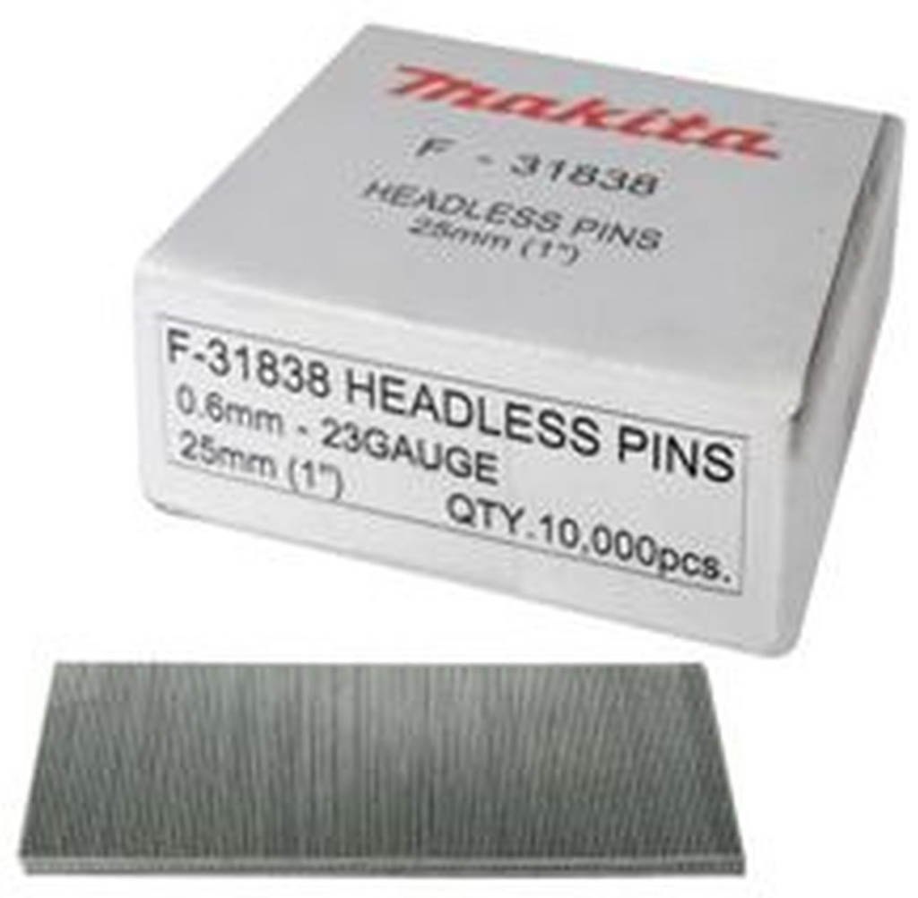 Makita F-31854 Klince bez hlavičky - pinky 0.6x35mm 23GA pre aku klincovačky, 10000ks